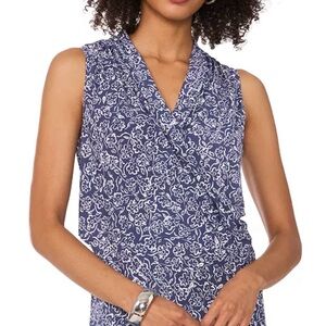 Vince Camuto NWT Women's Printed Crossover-Wrap Tank